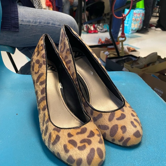 Fergalicious Shoes - Fergalicious Brown Tan Heels Leopard Print